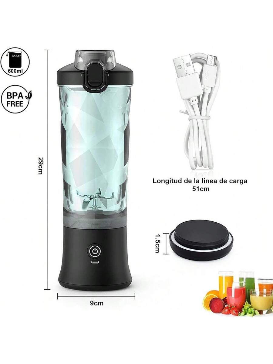 Licuadora portátil, 600ml