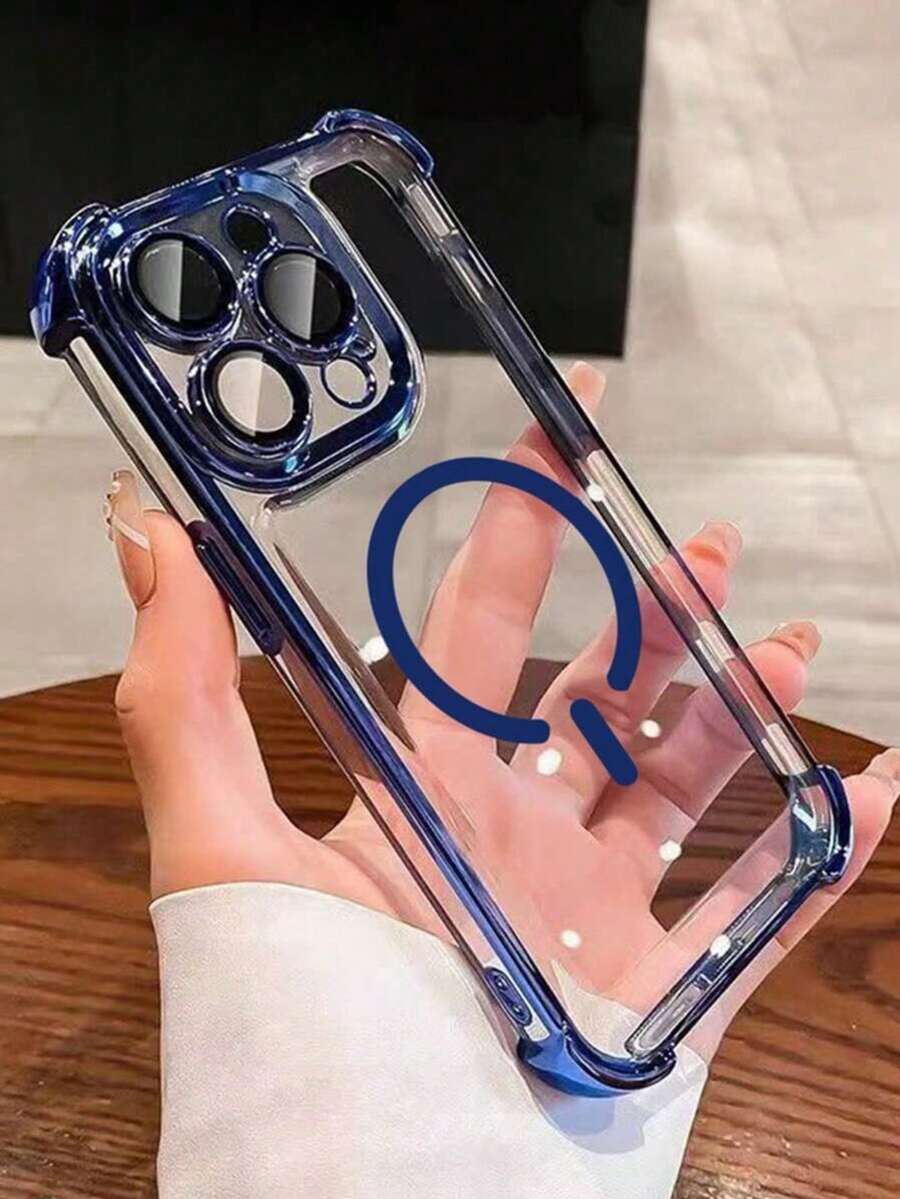 Funda de teléfono básica premium con electrochapado transparente