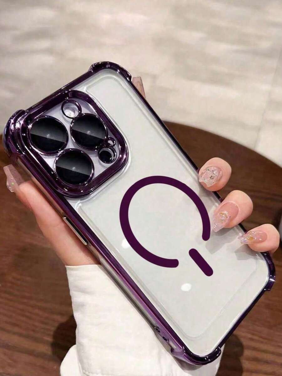 Funda de teléfono básica premium con electrochapado transparente