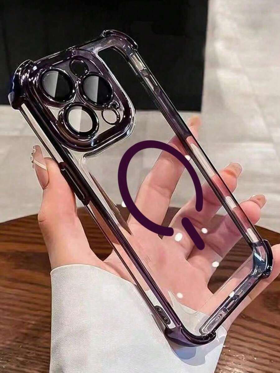 Funda de teléfono básica premium con electrochapado transparente