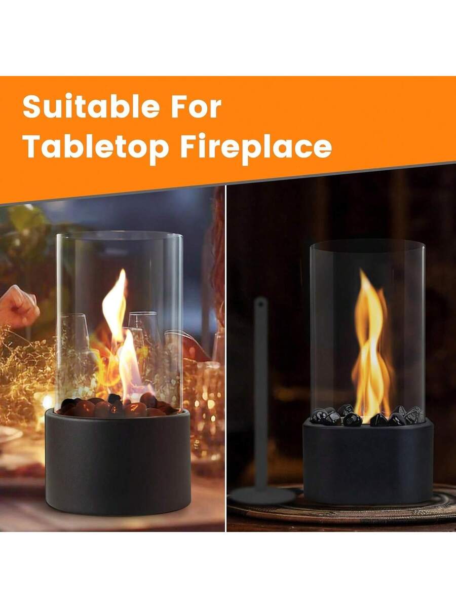 OBOVAY Calentador de chimenea decorativo con llama ardiente