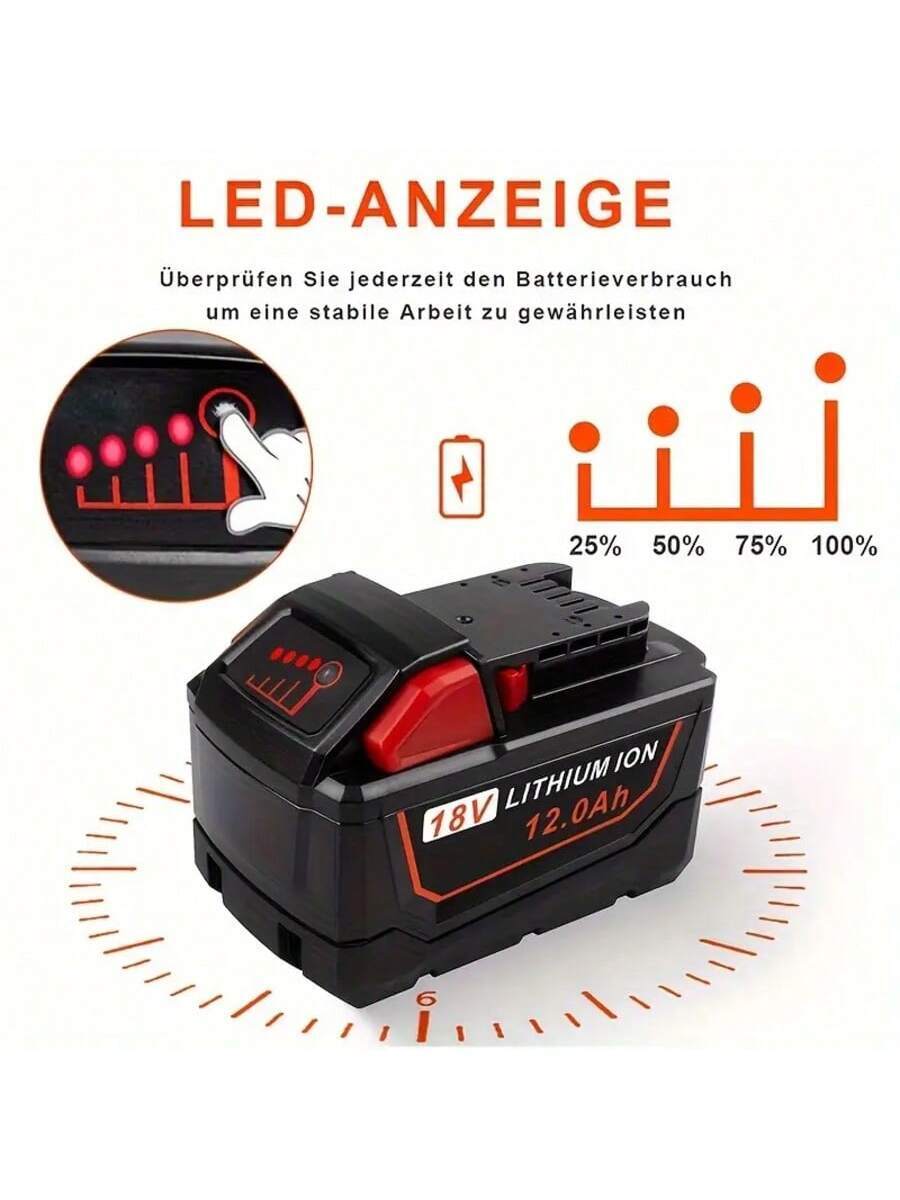 12,0Ah 18V Batería de capacidad extendida de reemplazo
