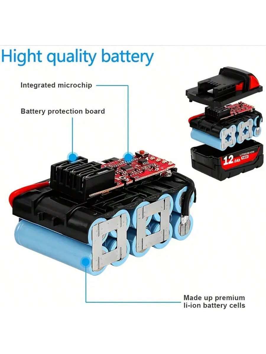 12,0Ah 18V Batería de capacidad extendida de reemplazo