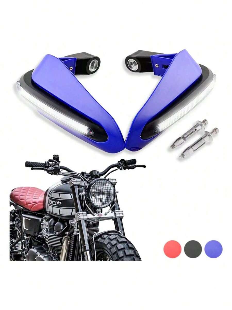 Cubre Puños Moto Luz BLANCA Universal Sin Hueco