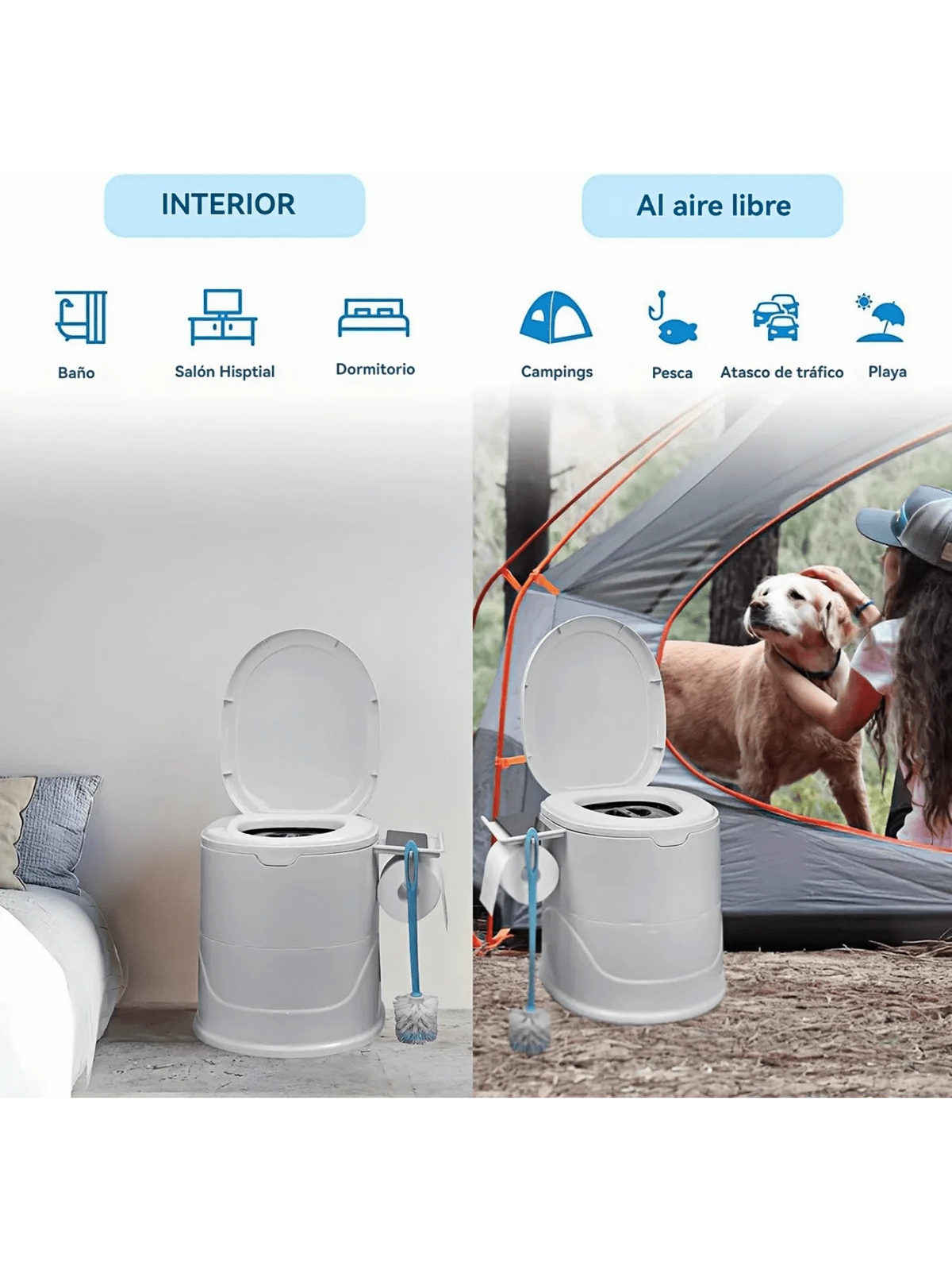 Baño Portatil Inodoro Para Camping