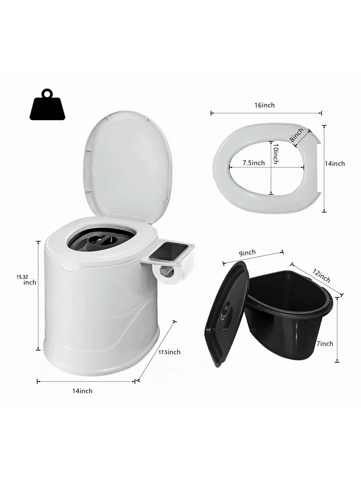 Baño Portatil Inodoro Para Camping