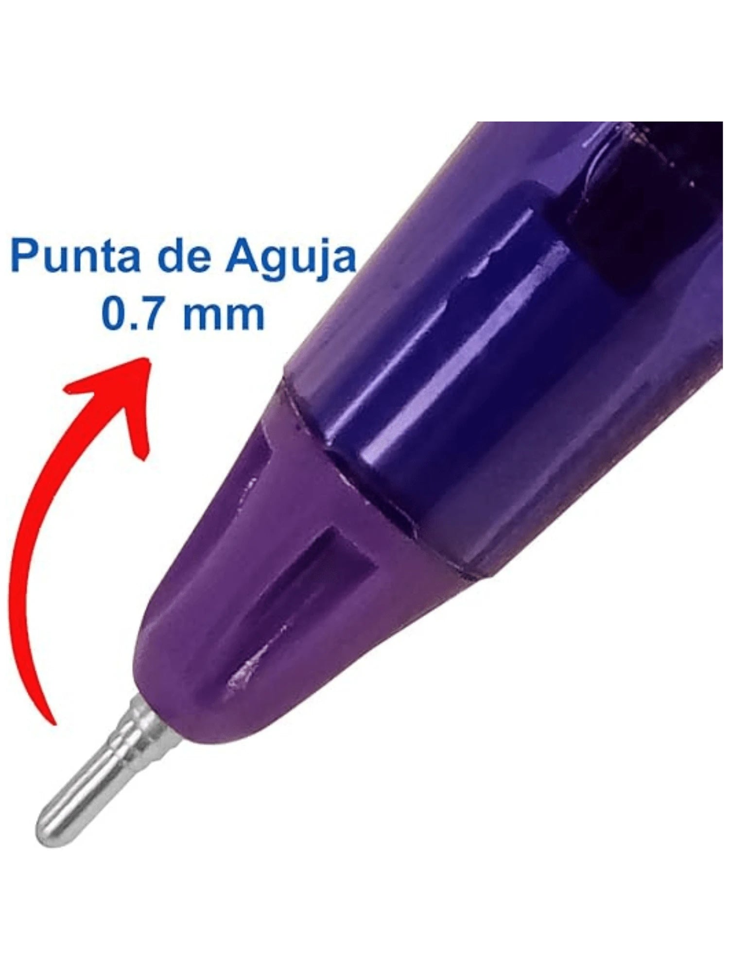 Set De 10 Bolígrafos Pin Point Punto Fino 0.7mm