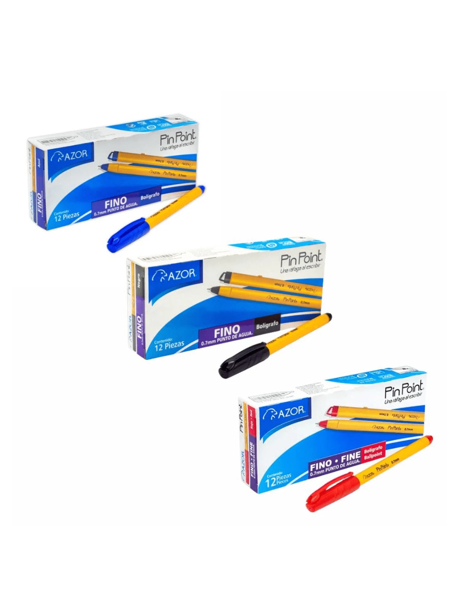 3 Cajas de Plumas Azor