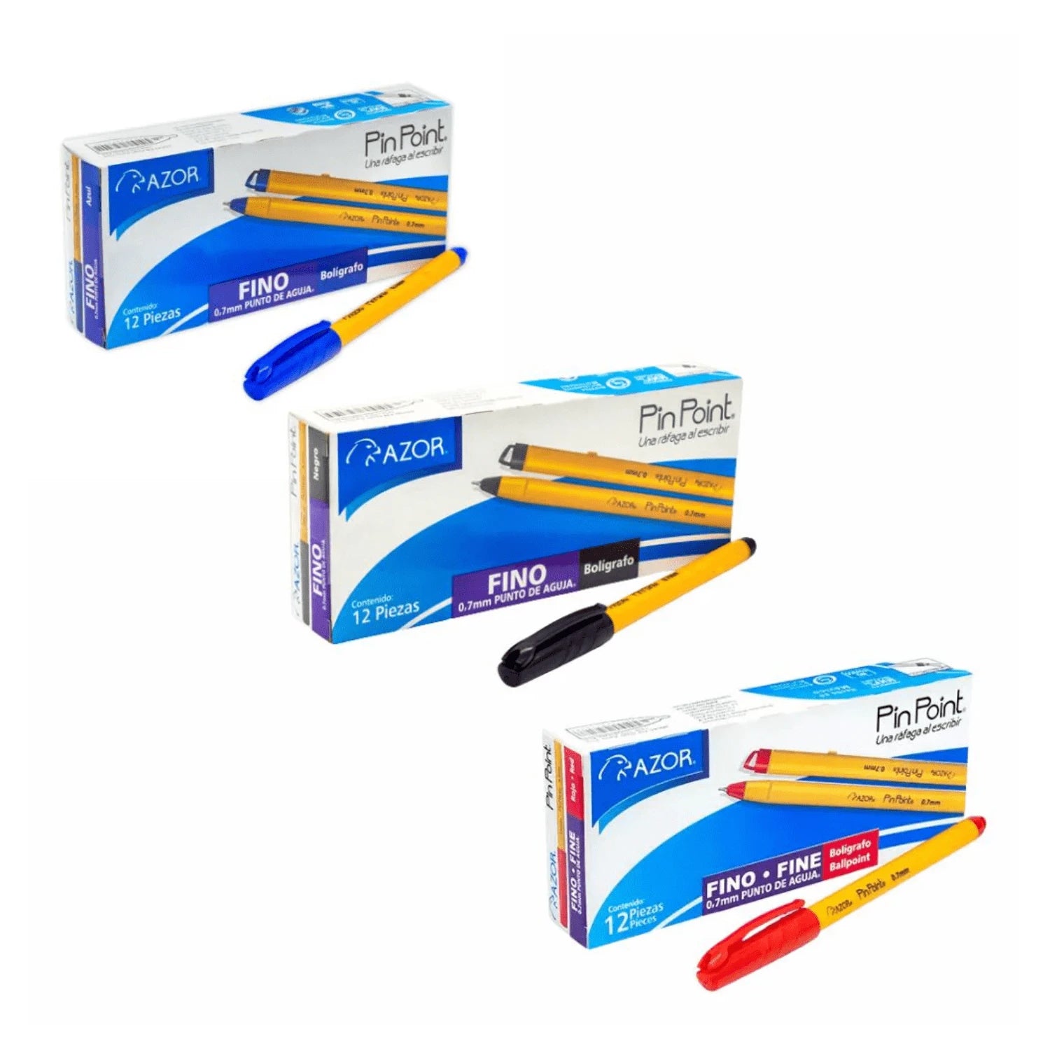 3 Cajas de Plumas Azor
