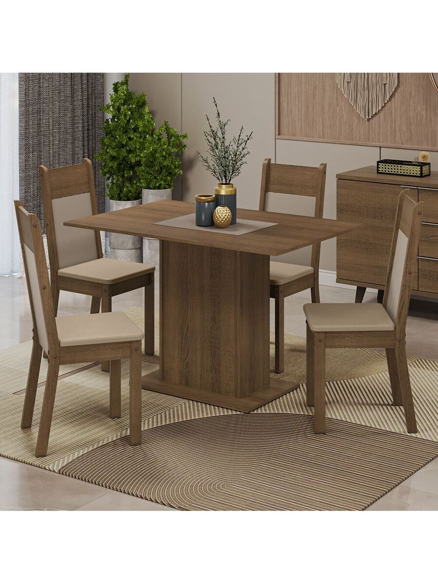 Juego de Comedor con Mesa y 4 Sillas