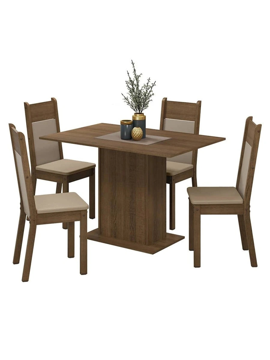 Juego de Comedor con Mesa y 4 Sillas