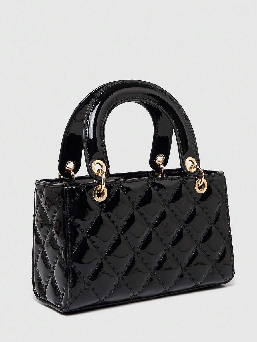 bolso de mano horizontal color burdeos