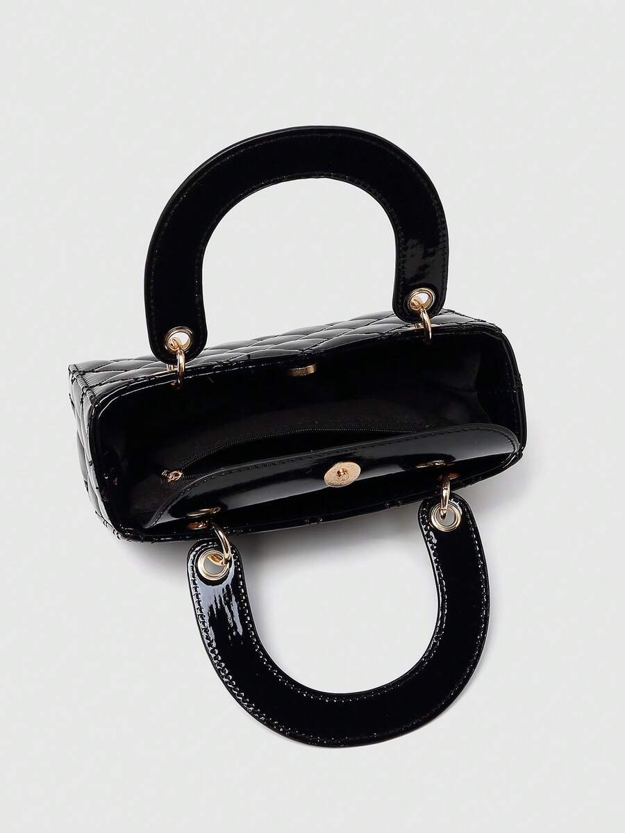 bolso de mano horizontal color burdeos