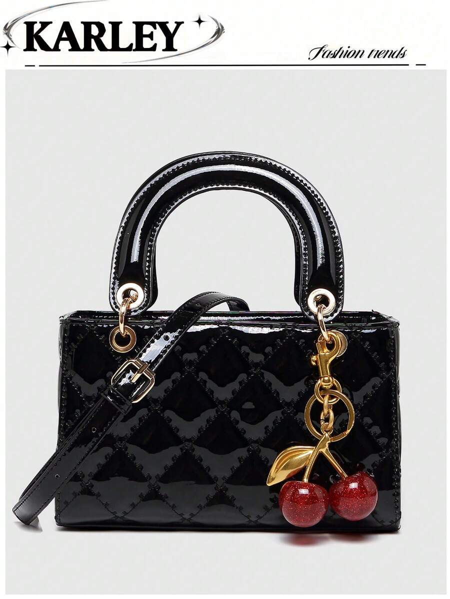 bolso de mano horizontal color burdeos