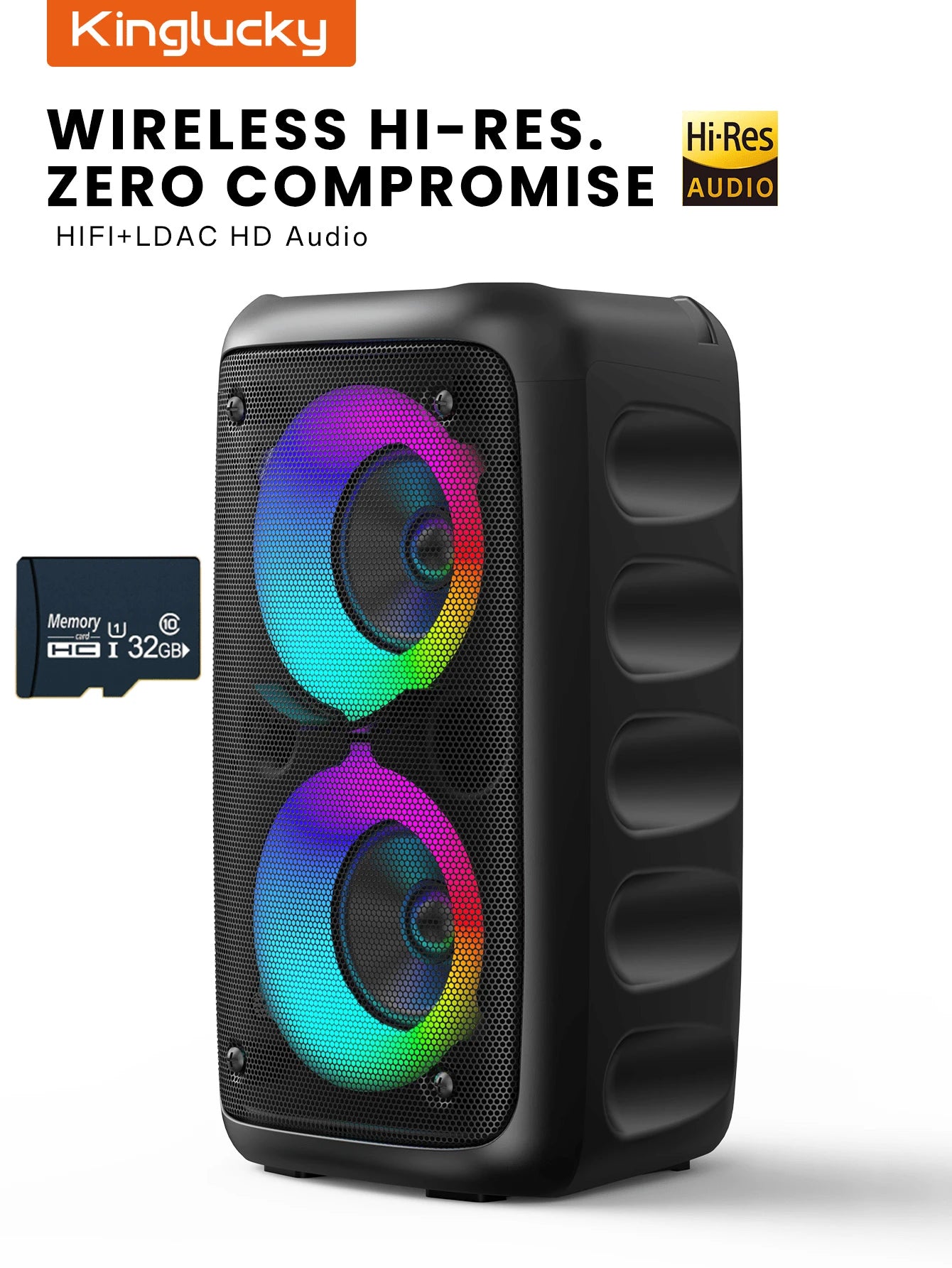 Kinglucky Altavoz inalámbrico con subwoofer