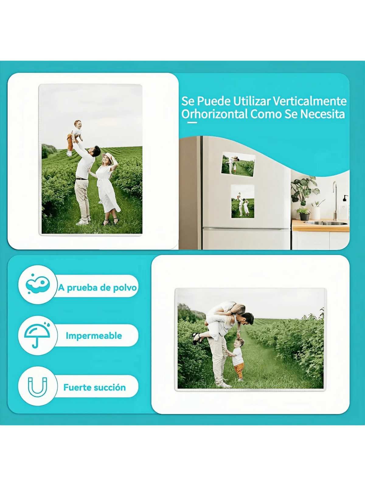 10pz Marco De Foto Magnético Bolsa