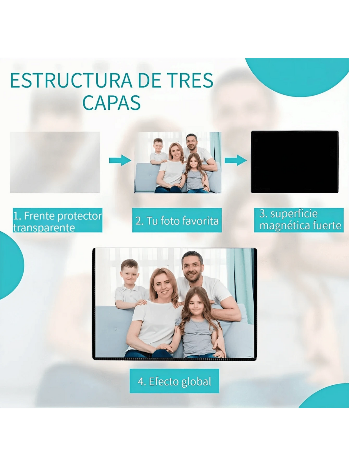 10pz Marco De Foto Magnético Bolsa