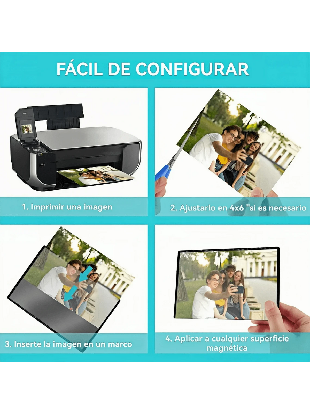 10pz Marco De Foto Magnético Bolsa
