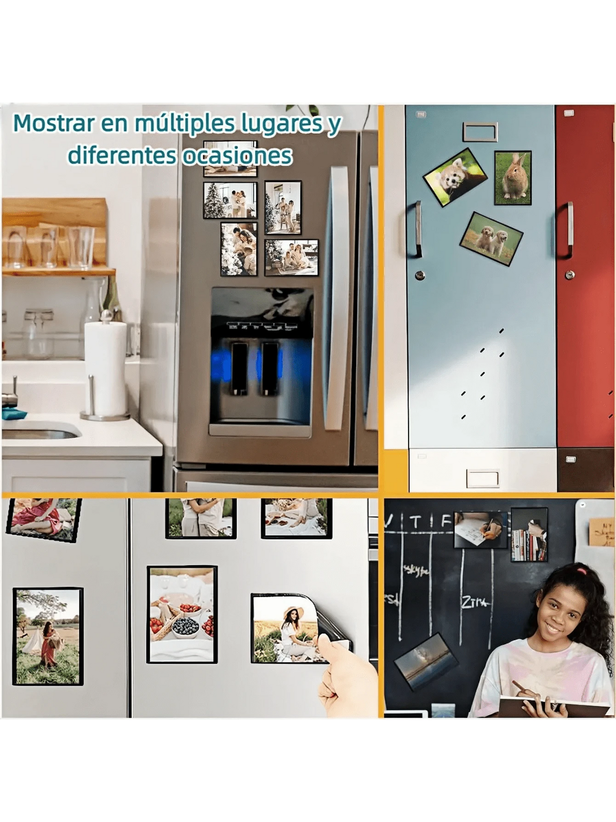 10pz Marco De Foto Magnético Bolsa