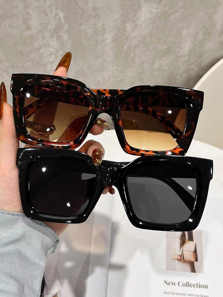 gafas de plástico de moda oversize para mujer
