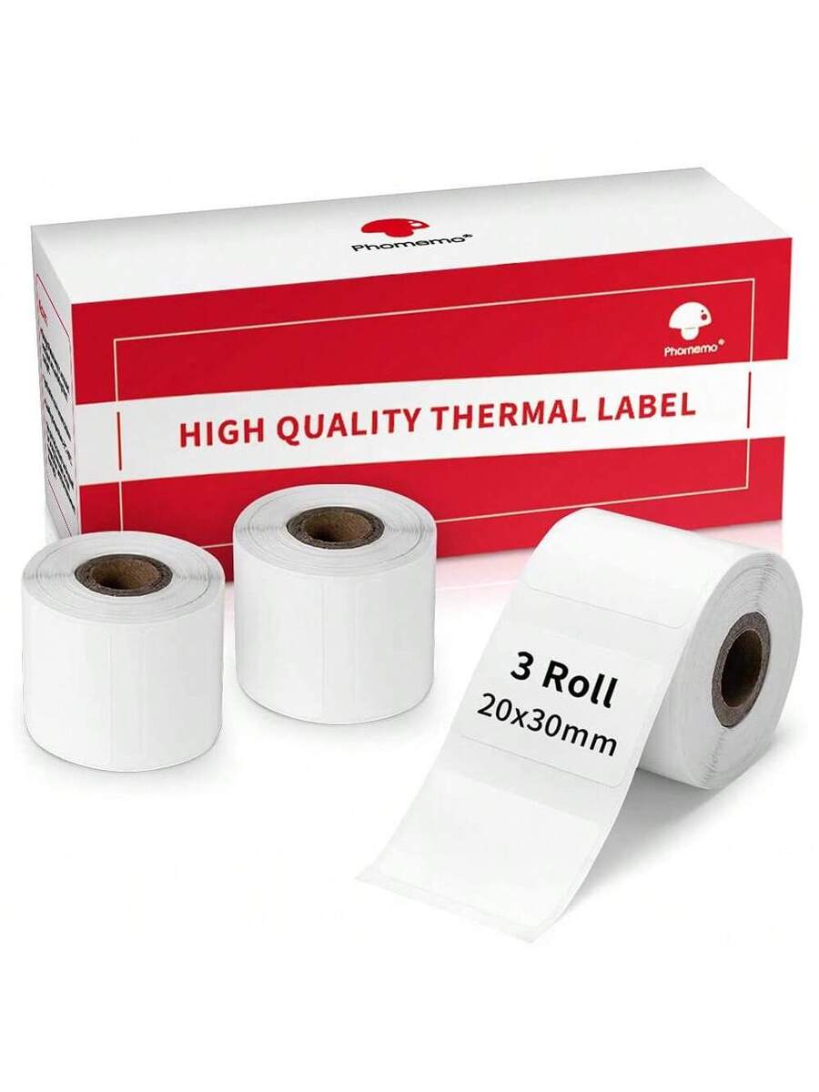 3 rollos de papel térmico para etiquetas