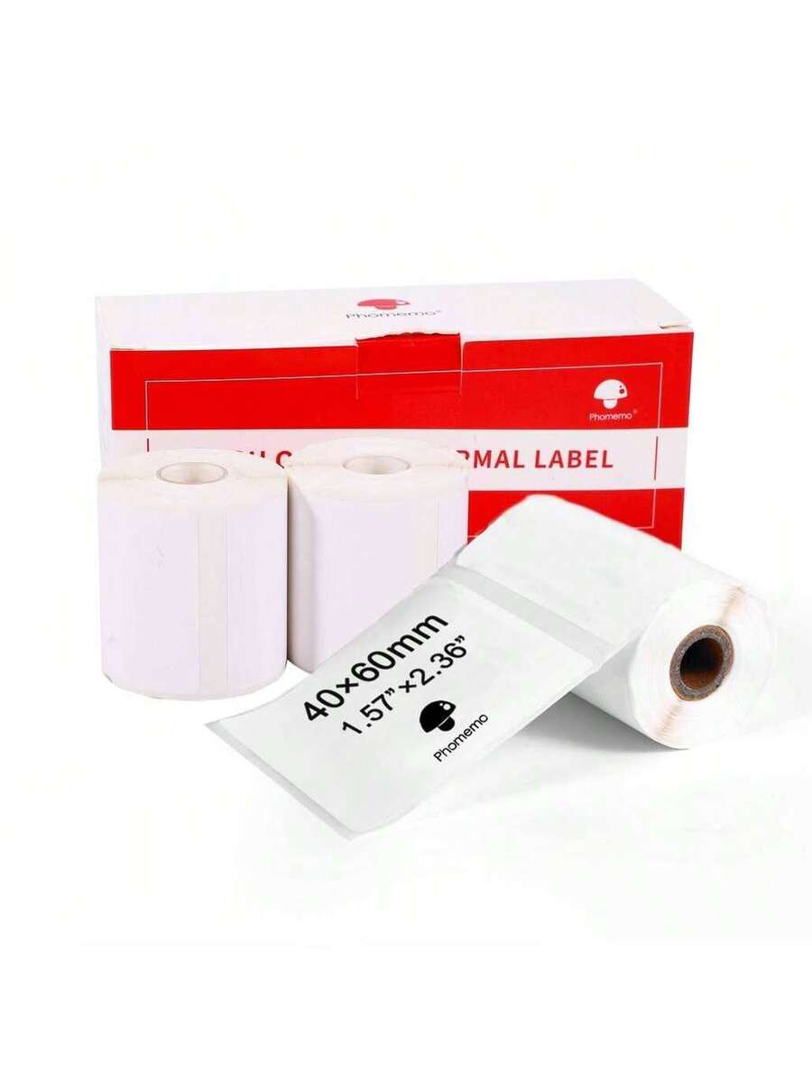Phomemo 3 rollos de papel térmico para etiquetas