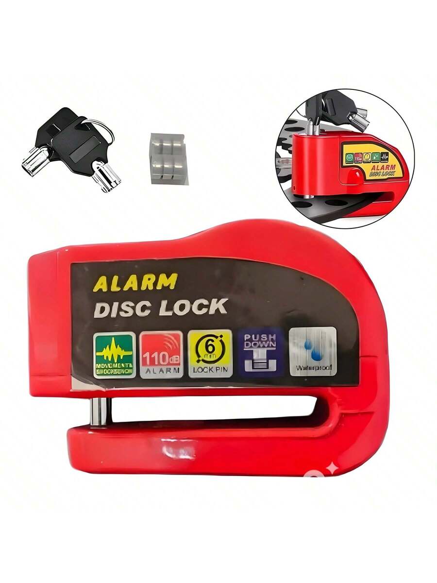 Alarma Candado Motocicleta Bicicleta Antirrobo Impermeable Freno de Disco Bloqueo