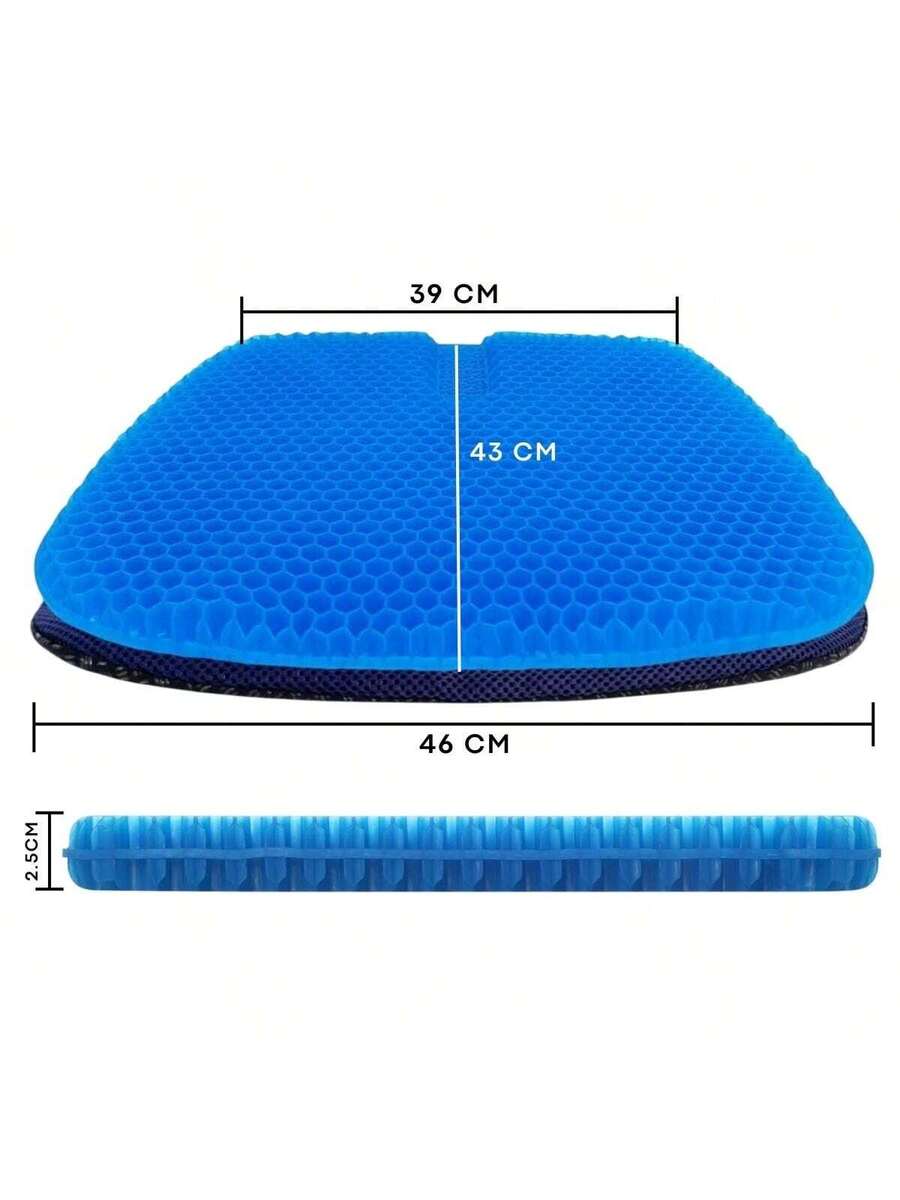 Cojin Gel AZUL  Silicon Ergonomico Panal Comodo Asiento