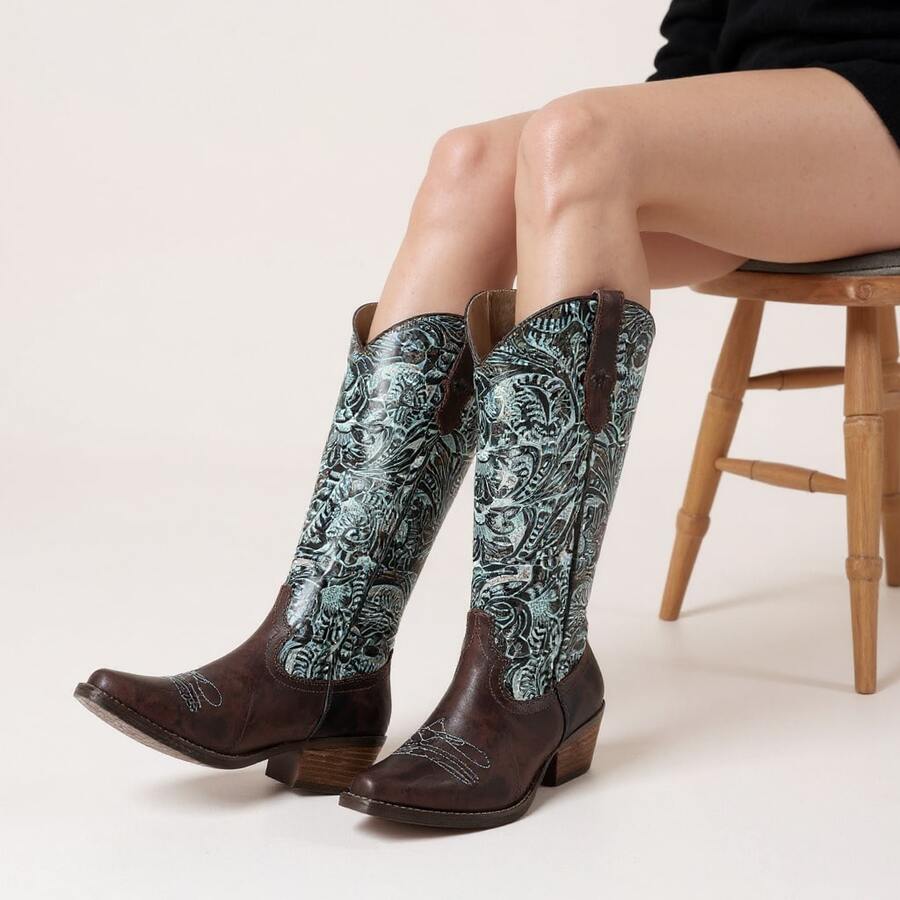 Bota estilo rodeo para mujer