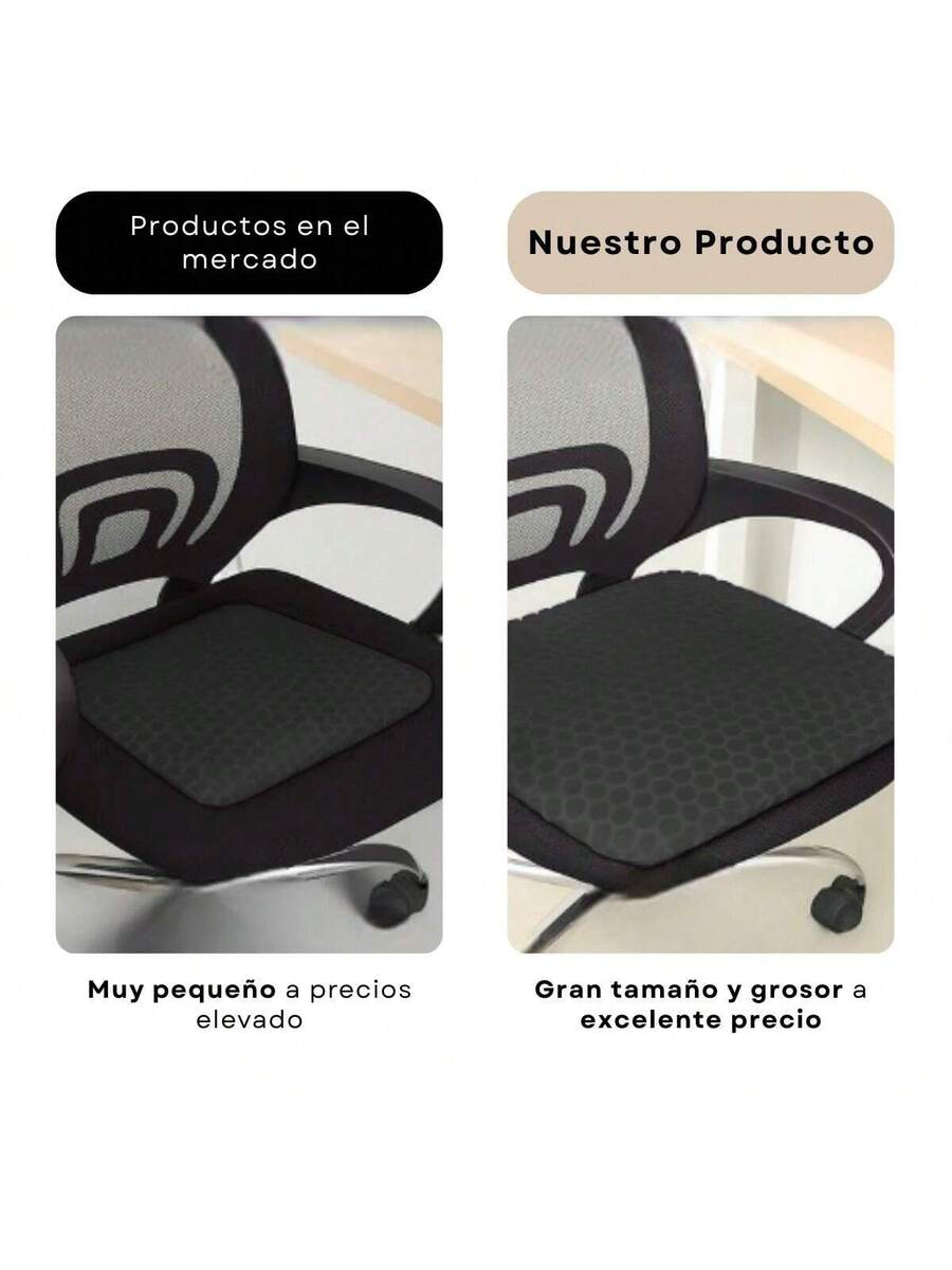 Cojin Ergonomico  color NEGRO Silicon Gel