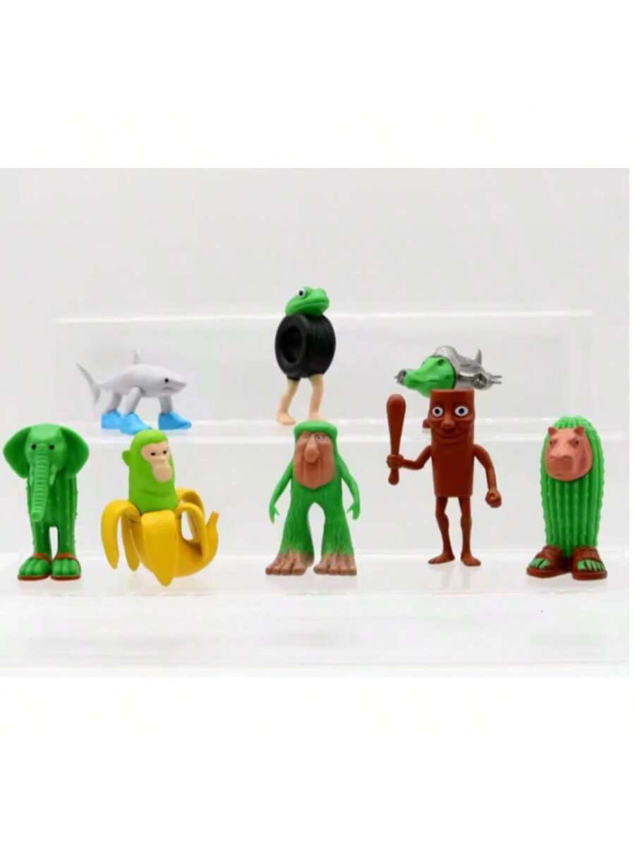 Kit 8 Figuras de Plástico Tralalero Tralala Brainrot