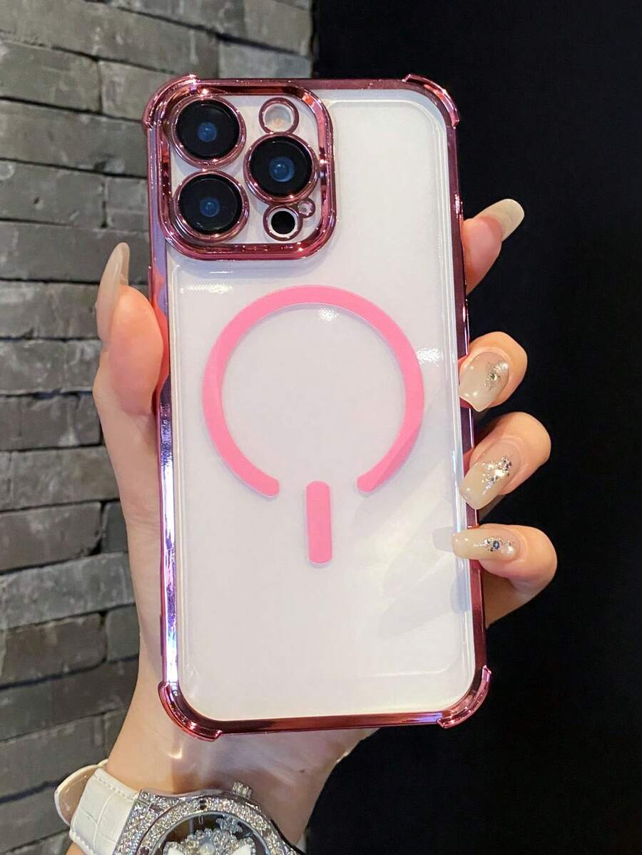 Funda de teléfono básica premium con electrochapado transparente