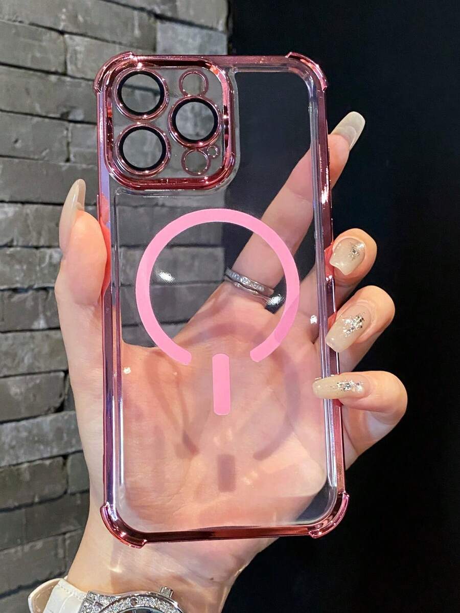 Funda de teléfono básica premium con electrochapado transparente