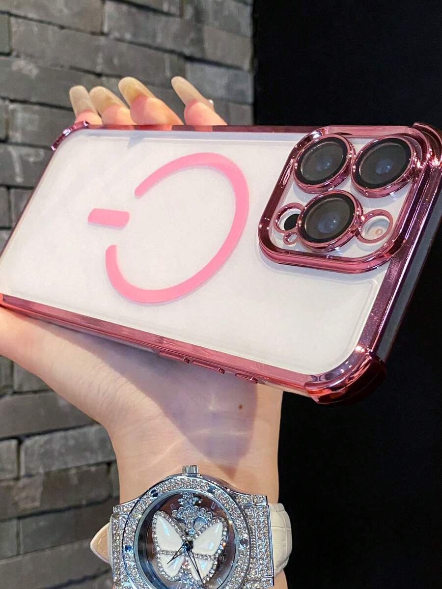 Funda de teléfono básica premium con electrochapado transparente
