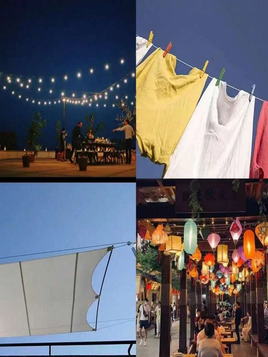 Cable de acero inoxidable, con manguito con bucle, adecuado para sistema de barandilla de cubierta, kit de suspensión para exteriores, cerca de jardín, cuerda de tienda, longitud ajustable, equipo de camping
