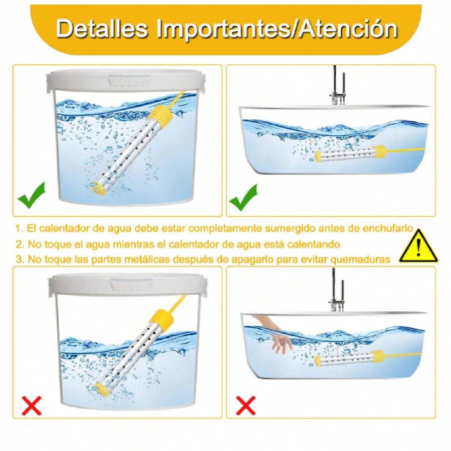 Calentador de Agua de Inmersión