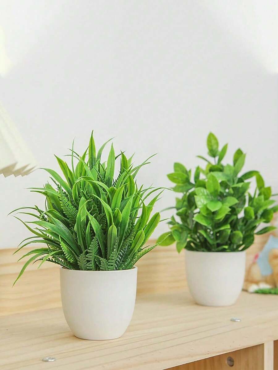 Plantas artificiales en maceta, plantas falsas pequeñas