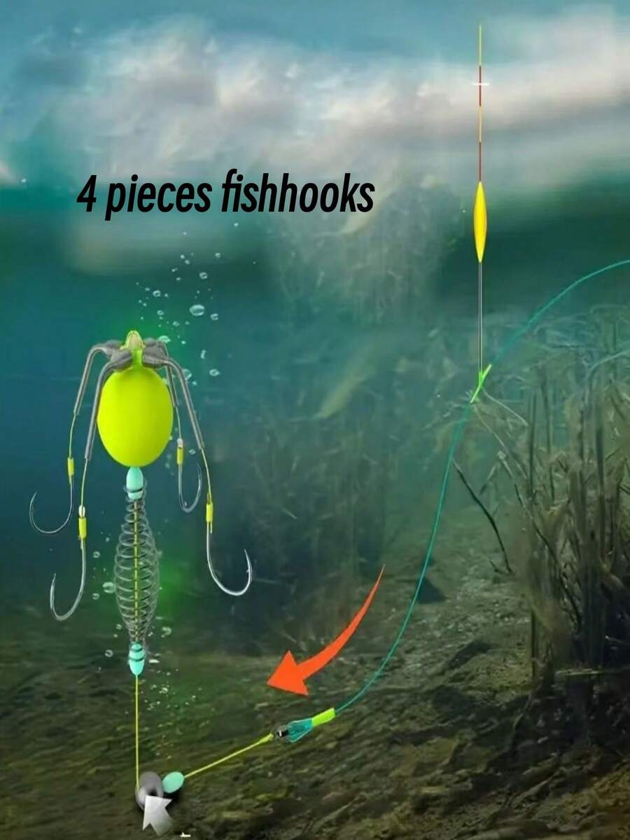 4 piezas de anzuelos de pesca anti-enganches