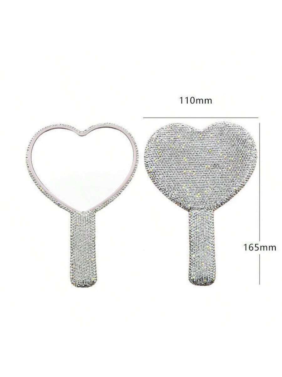 Espejo de maquillaje en forma de corazón