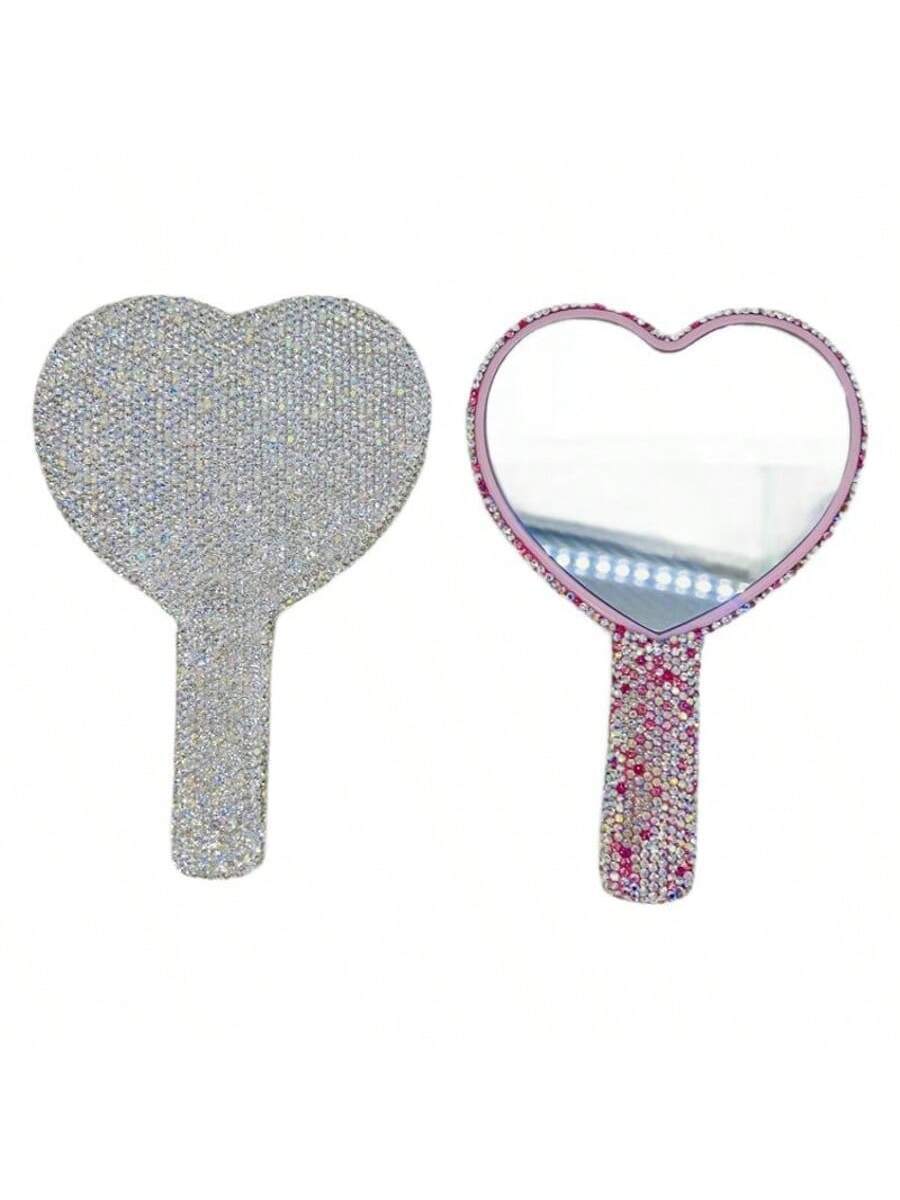 Espejo de maquillaje en forma de corazón