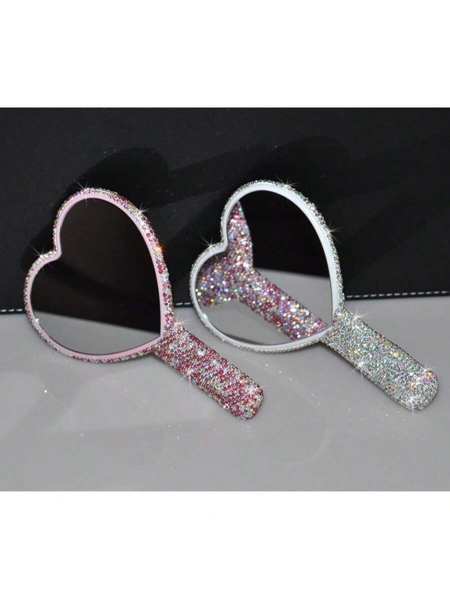 Espejo de maquillaje en forma de corazón