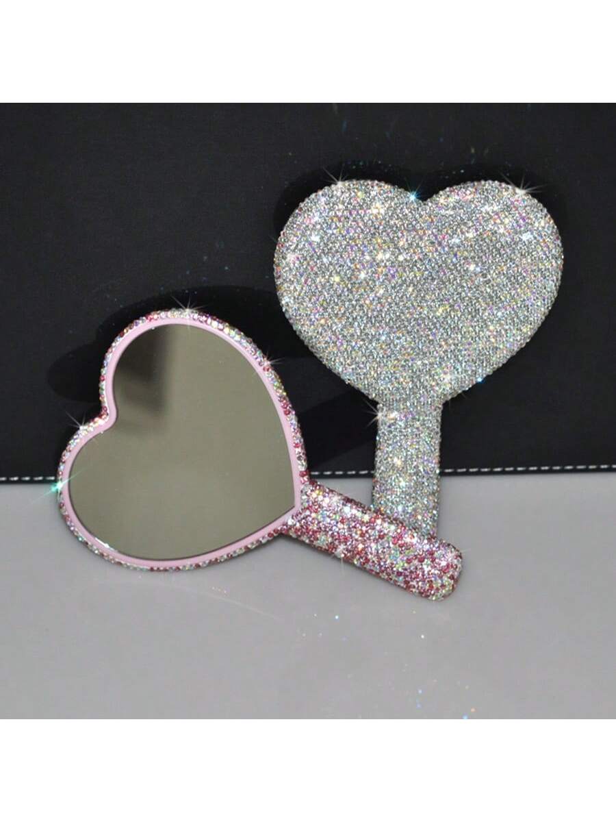 Espejo de maquillaje en forma de corazón