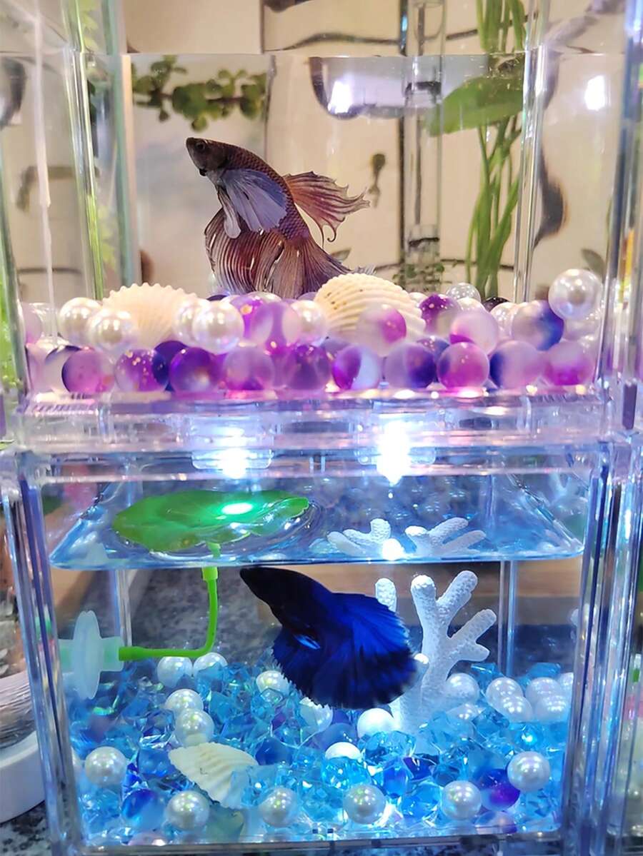 Cuentas de vidrio coloreadas y opacas para acuario