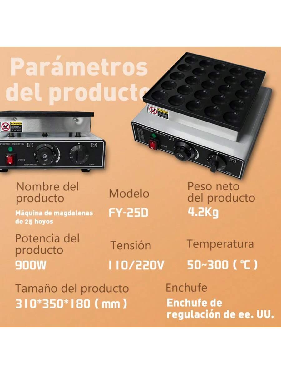 Muffins comerciales máquina de pastel caliente fácil de limpiar