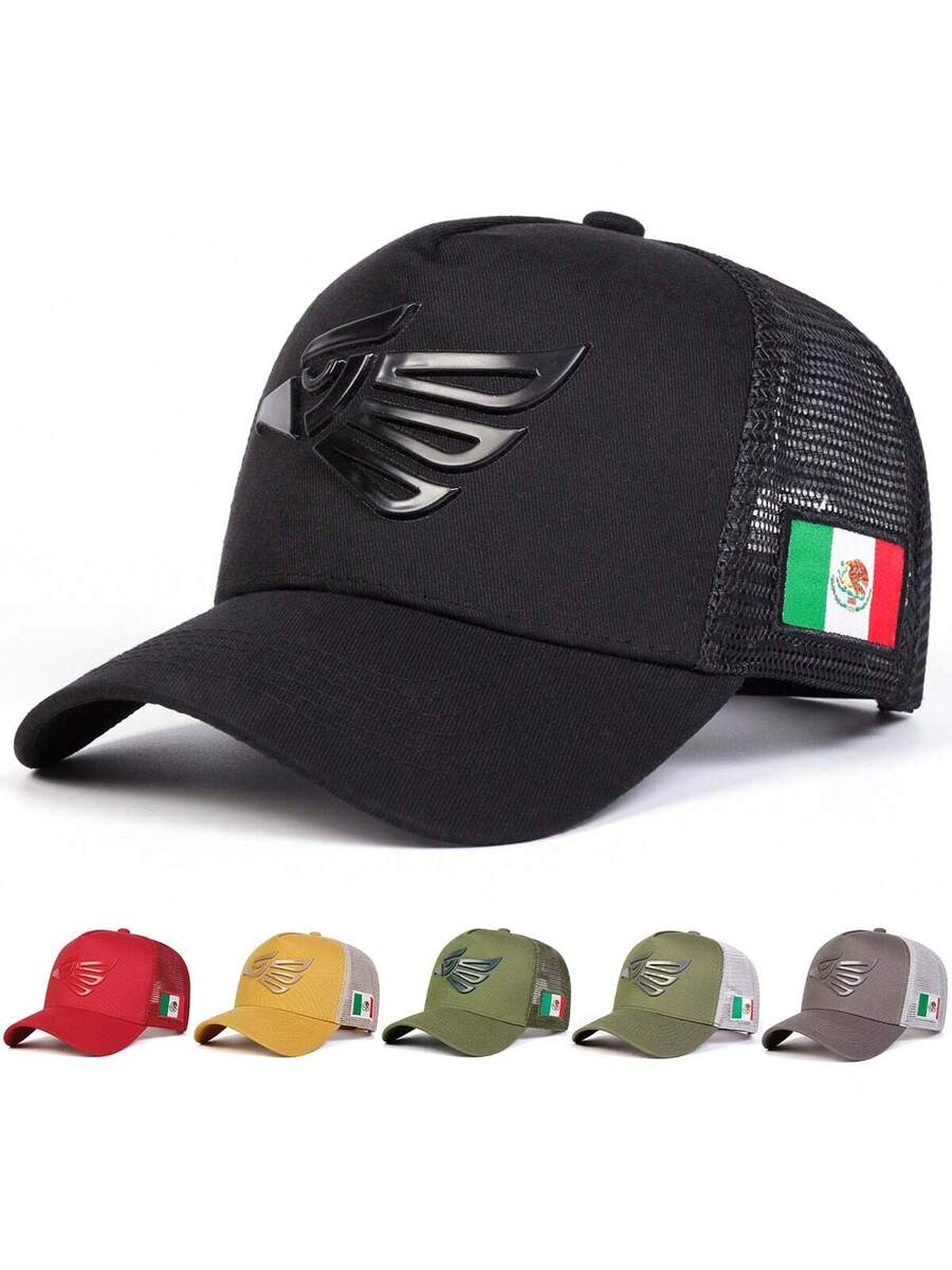 Gorra de camionero con estampado de águila