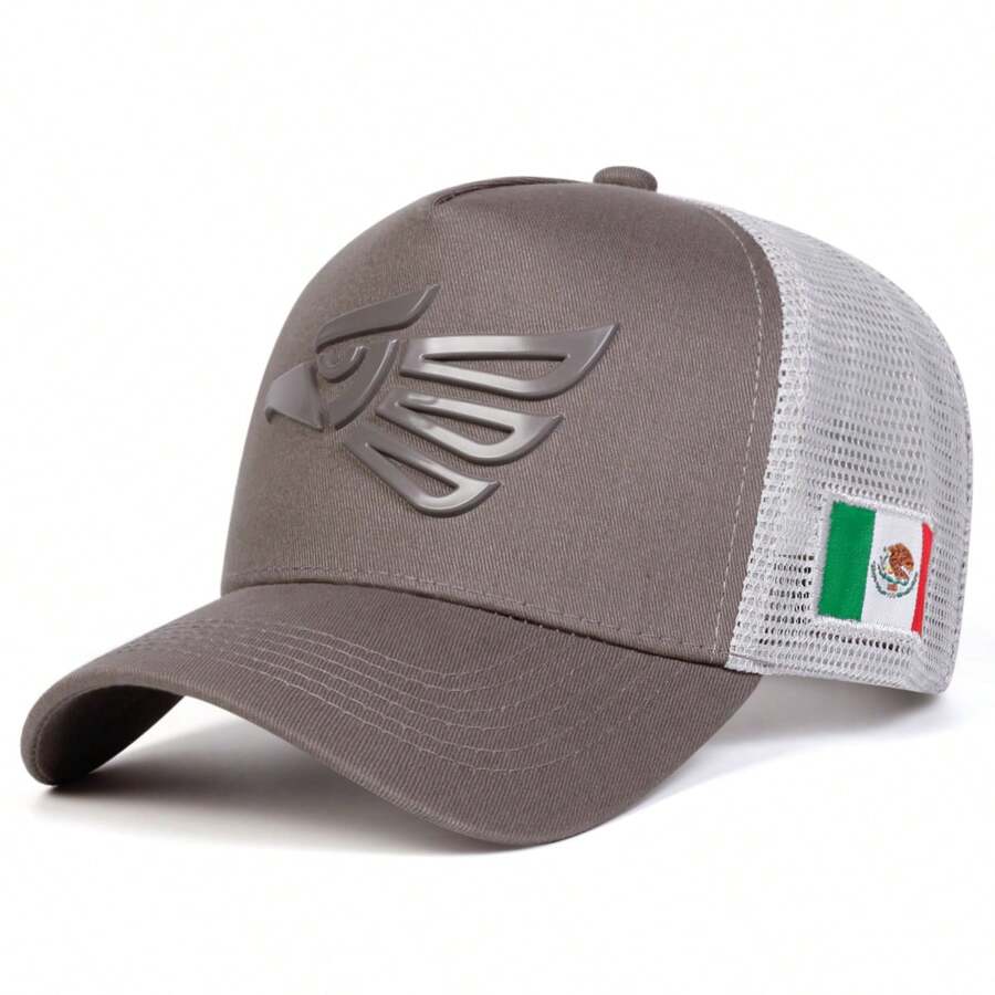 Gorra de camionero con estampado de águila