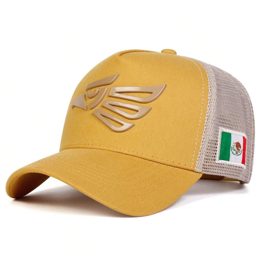 Gorra de camionero con estampado de águila