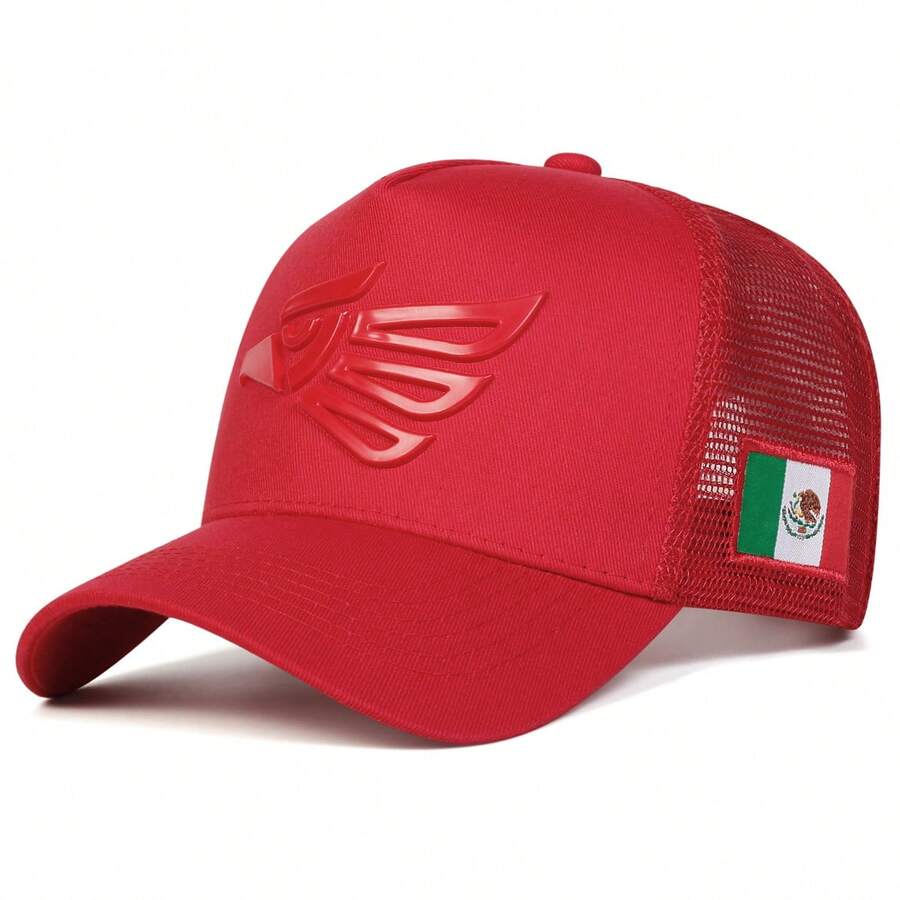 Gorra de camionero con estampado de águila