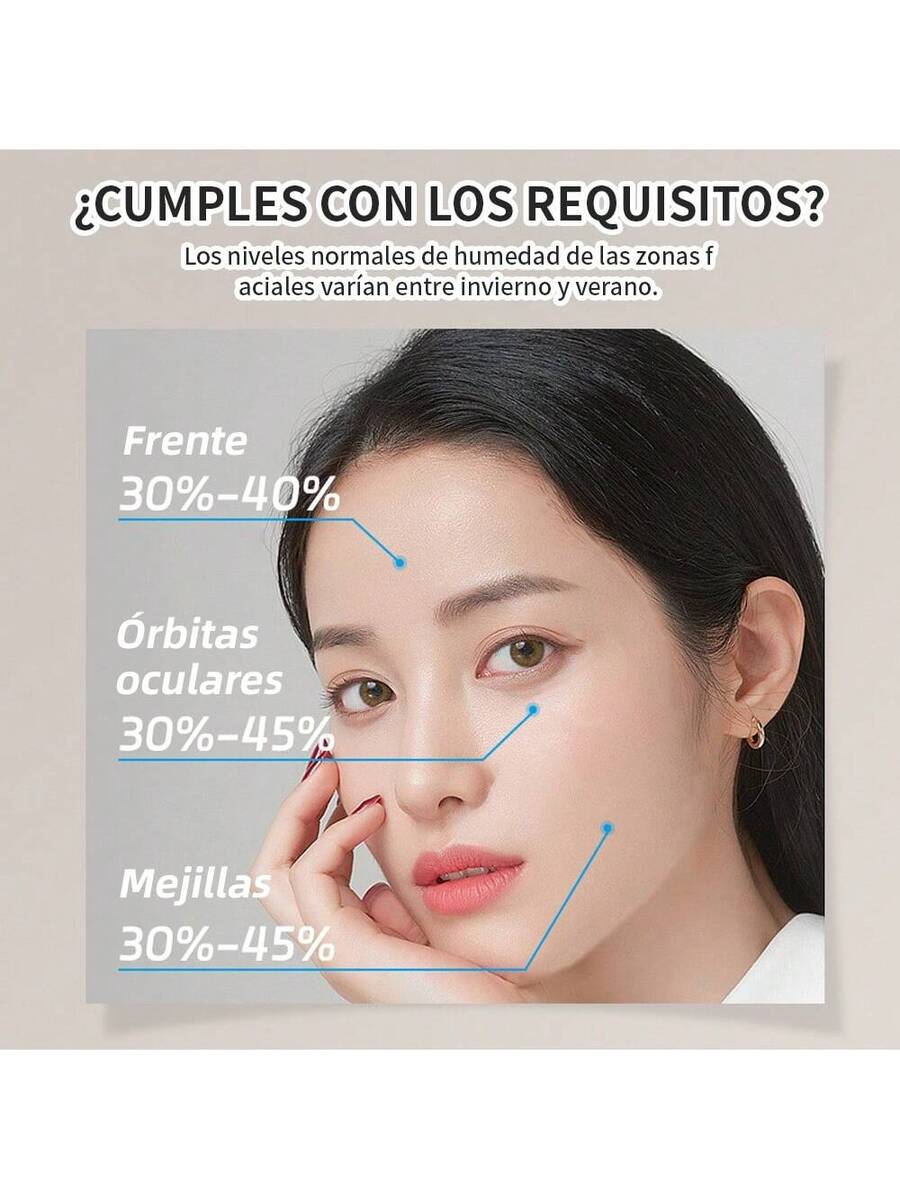 Analizador de aceite de humedad de la piel con Pantalla inteligente