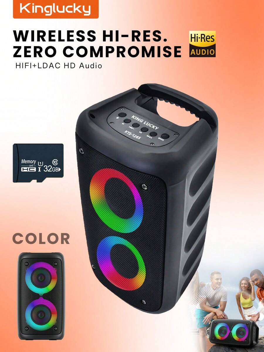 Kinglucky Altavoz inalámbrico con subwoofer